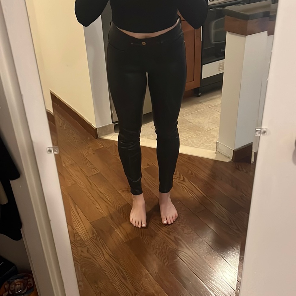 Frame, Real Leather Skinny Jeans, Size 27